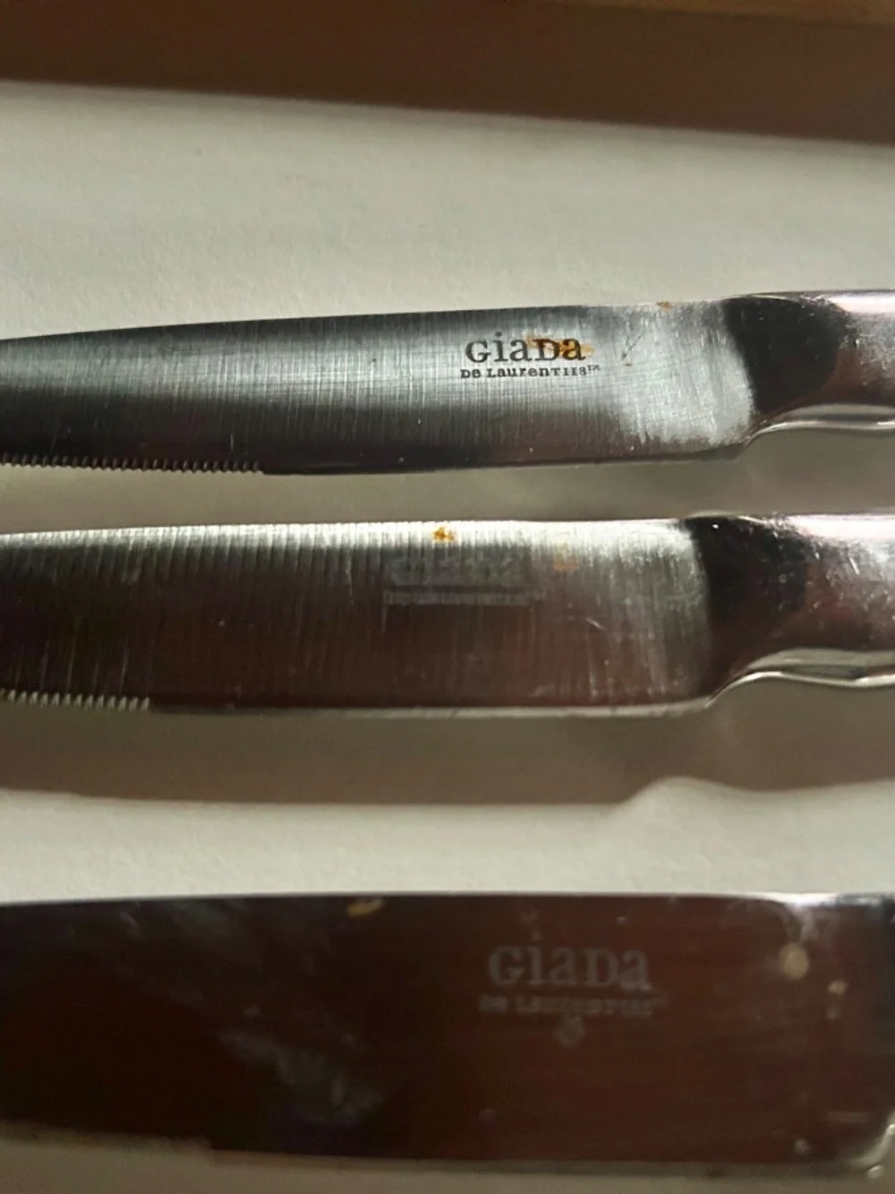 5 pc Giada De Laurentis Stainless Steel Steak Knives